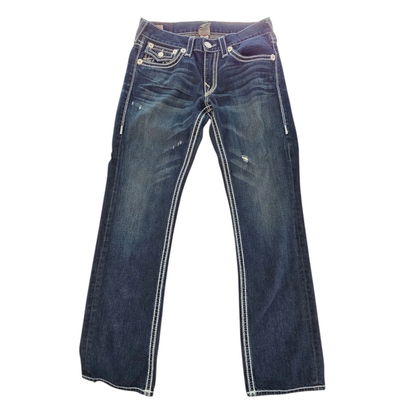 Vintage Y2K True Religion Ricky Big QT Straight Leg Jeans Size 32x32 Made in USA - Picture 1 of 8